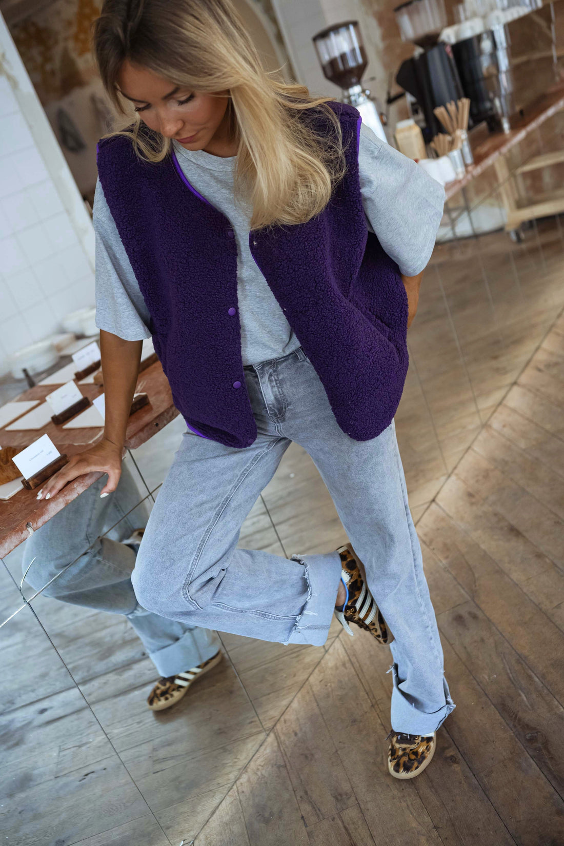 Gilet Kara - mauve