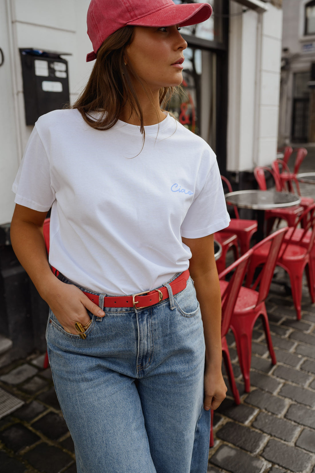 T-shirt Ciao - blanc